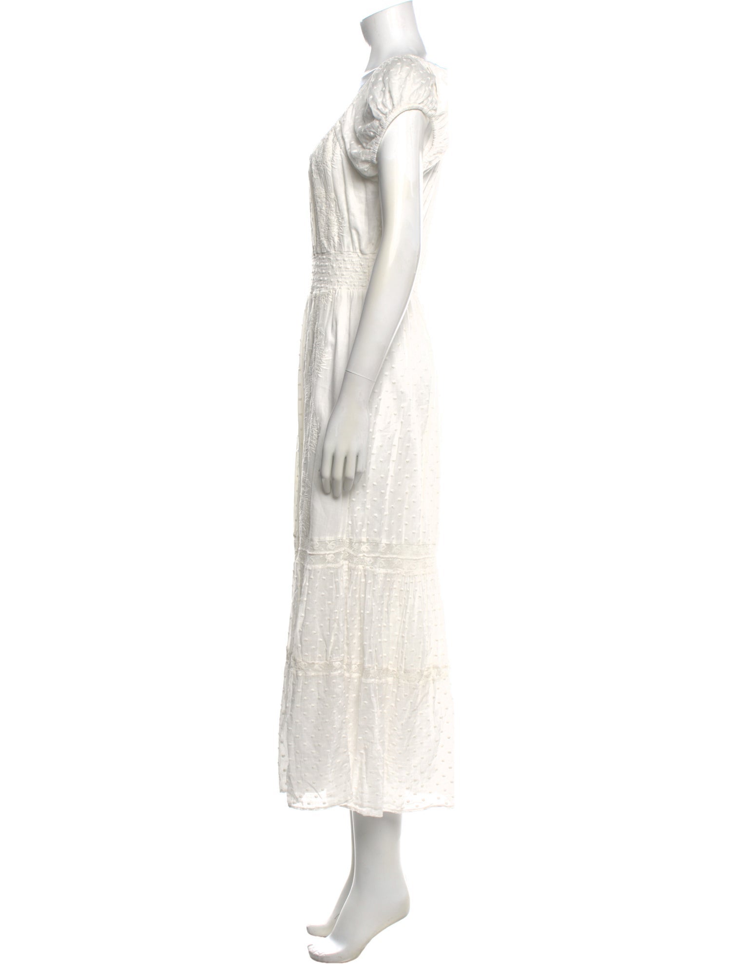 LoveShackFancy Scoop Neck Long Dress