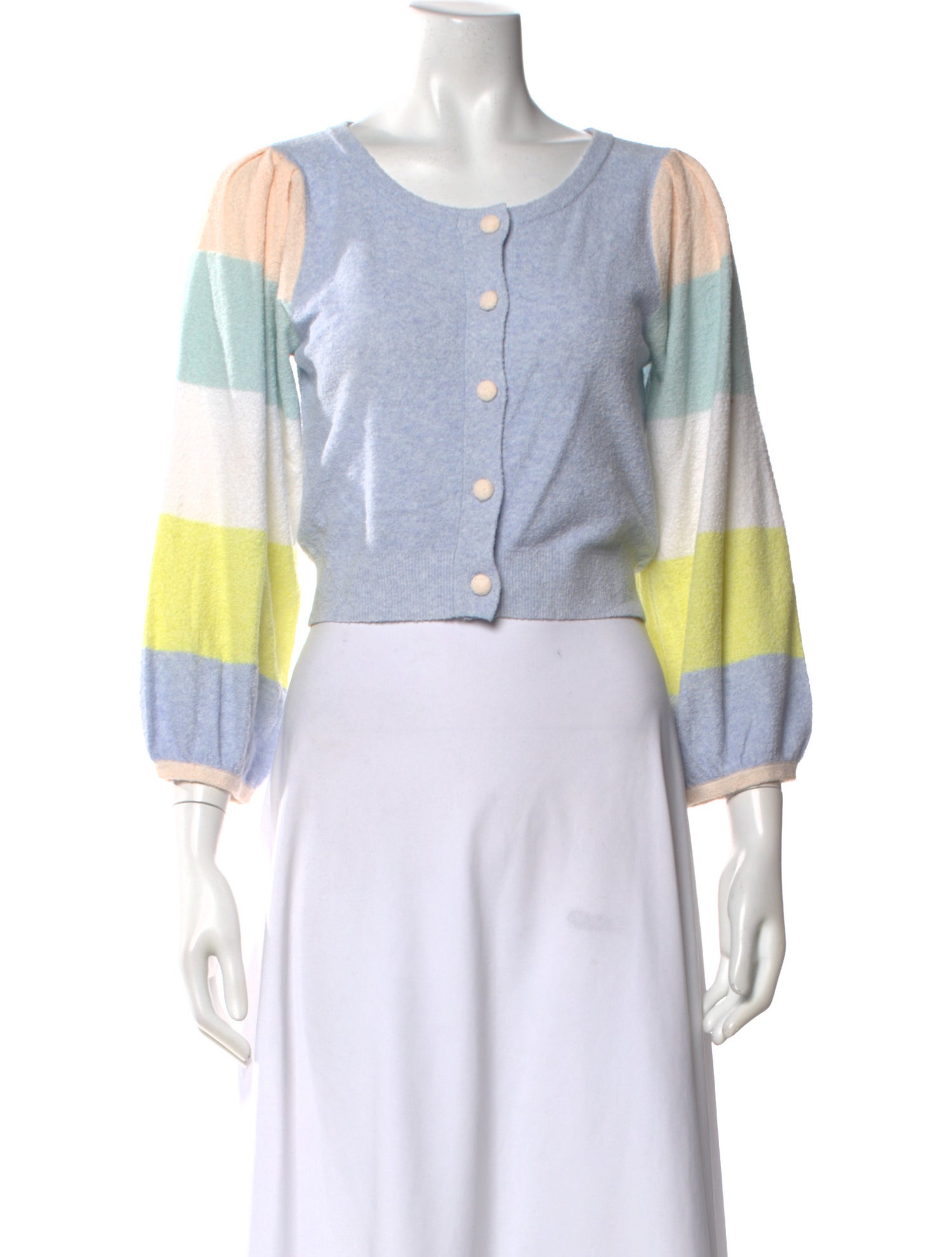 LoveShackFancy Striped Scoop Neck Sweater