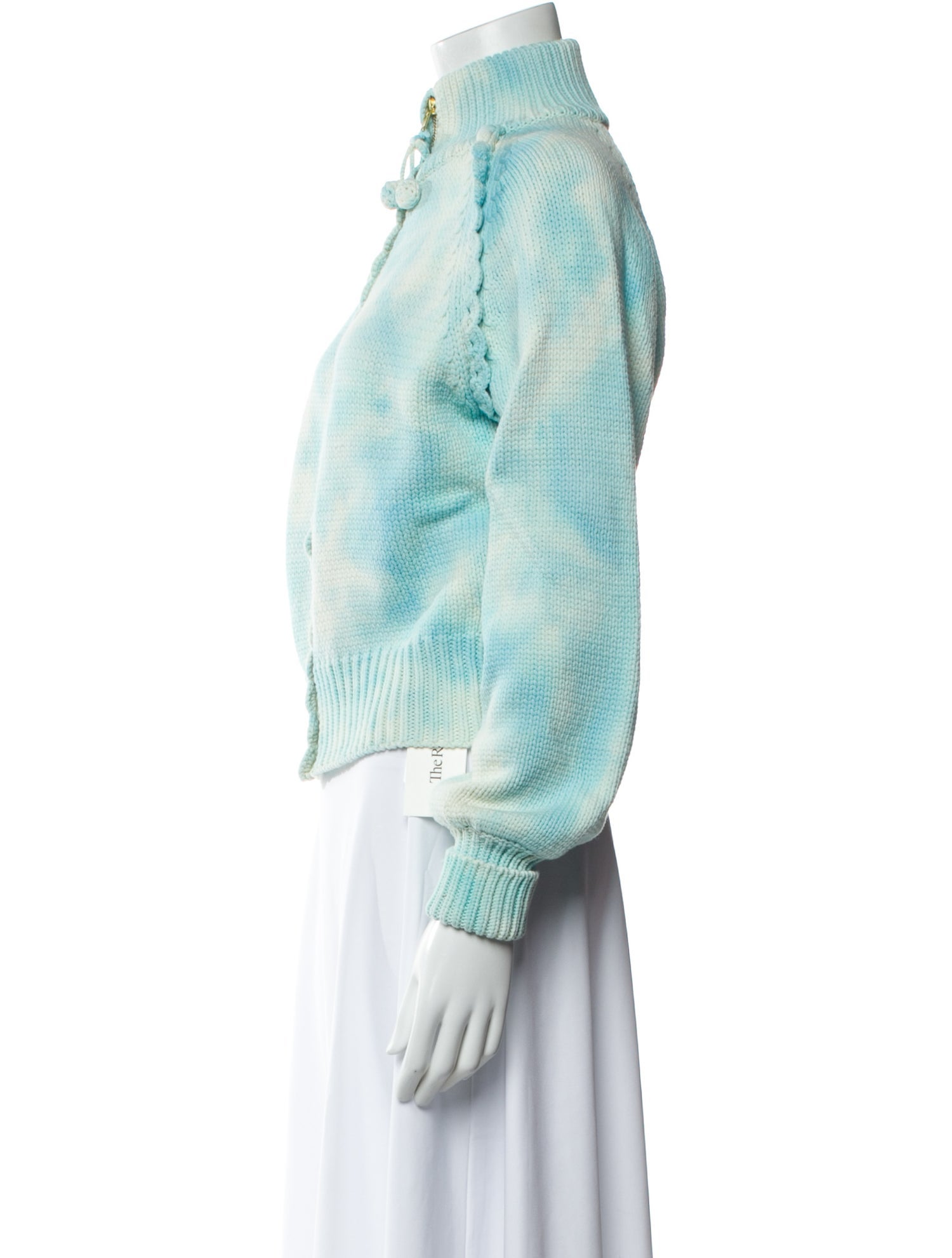 LoveShackFancy Tie-Dye Print Mock Neck Sweater