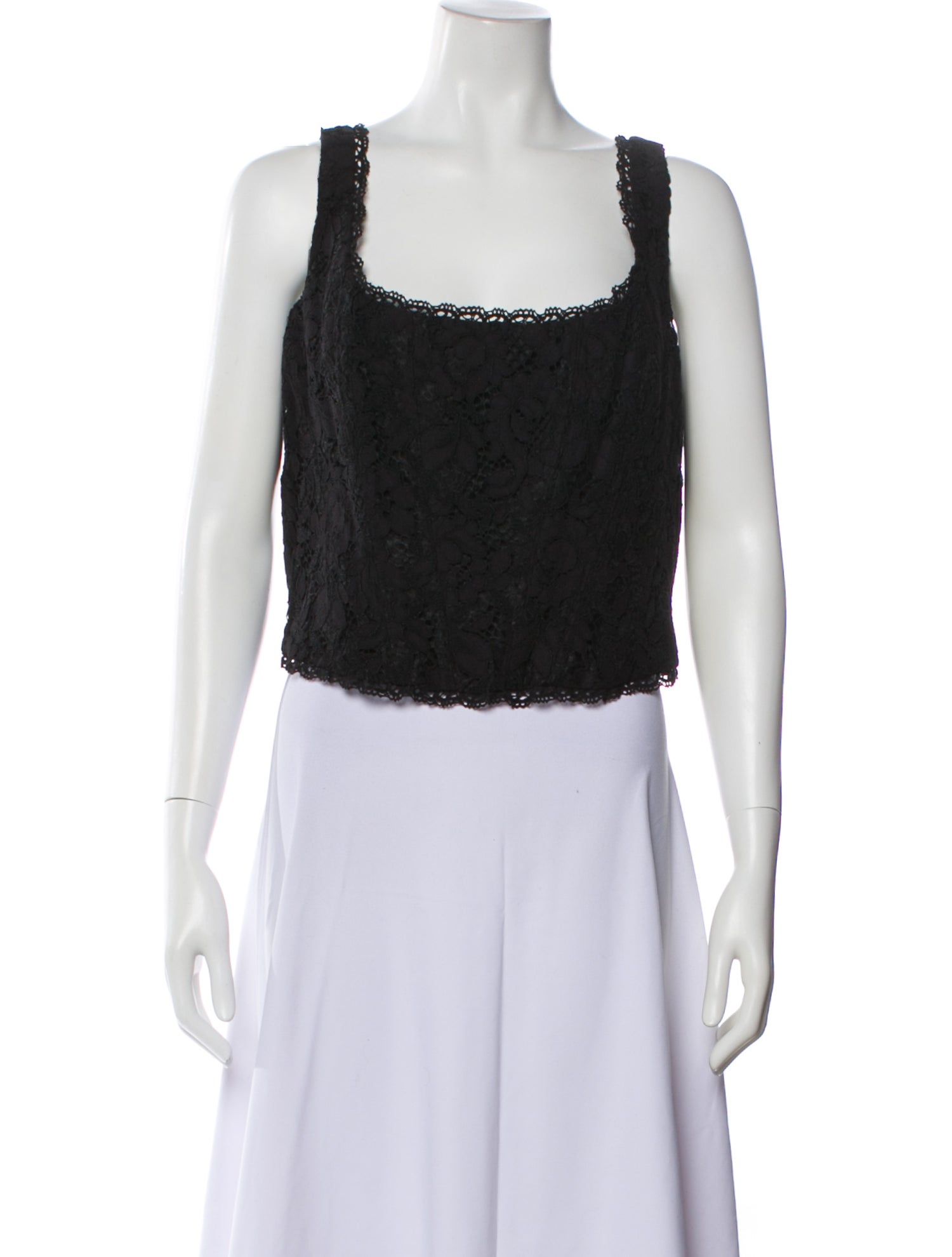 LoveShackFancy Lace Pattern Square Neckline Top w/ Tags