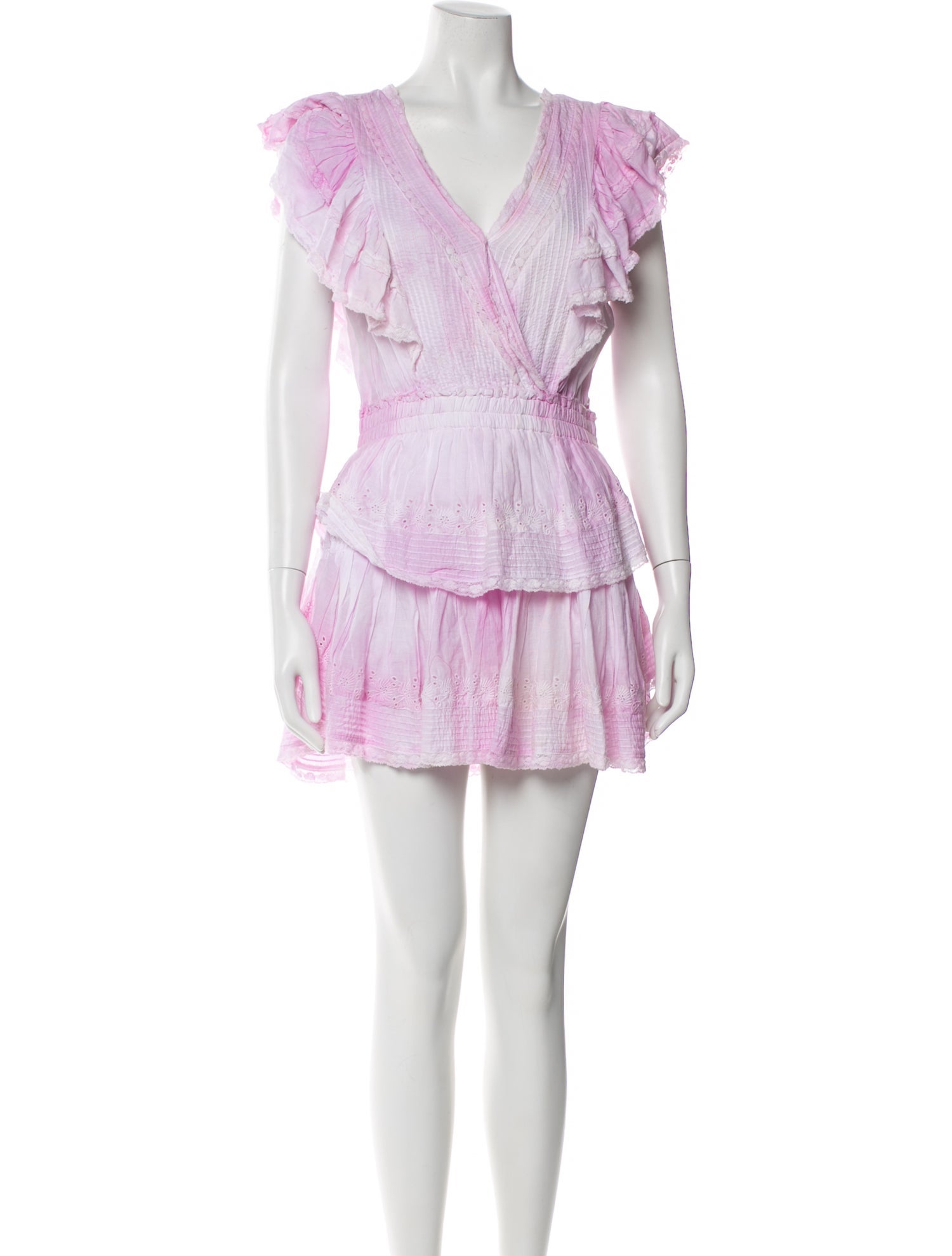 LoveShackFancy Tie-Dye Print Mini Dress