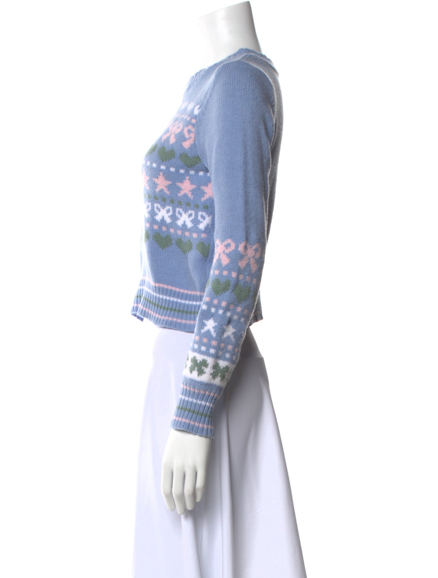 LoveShackFancy Striped Crew Neck Sweater