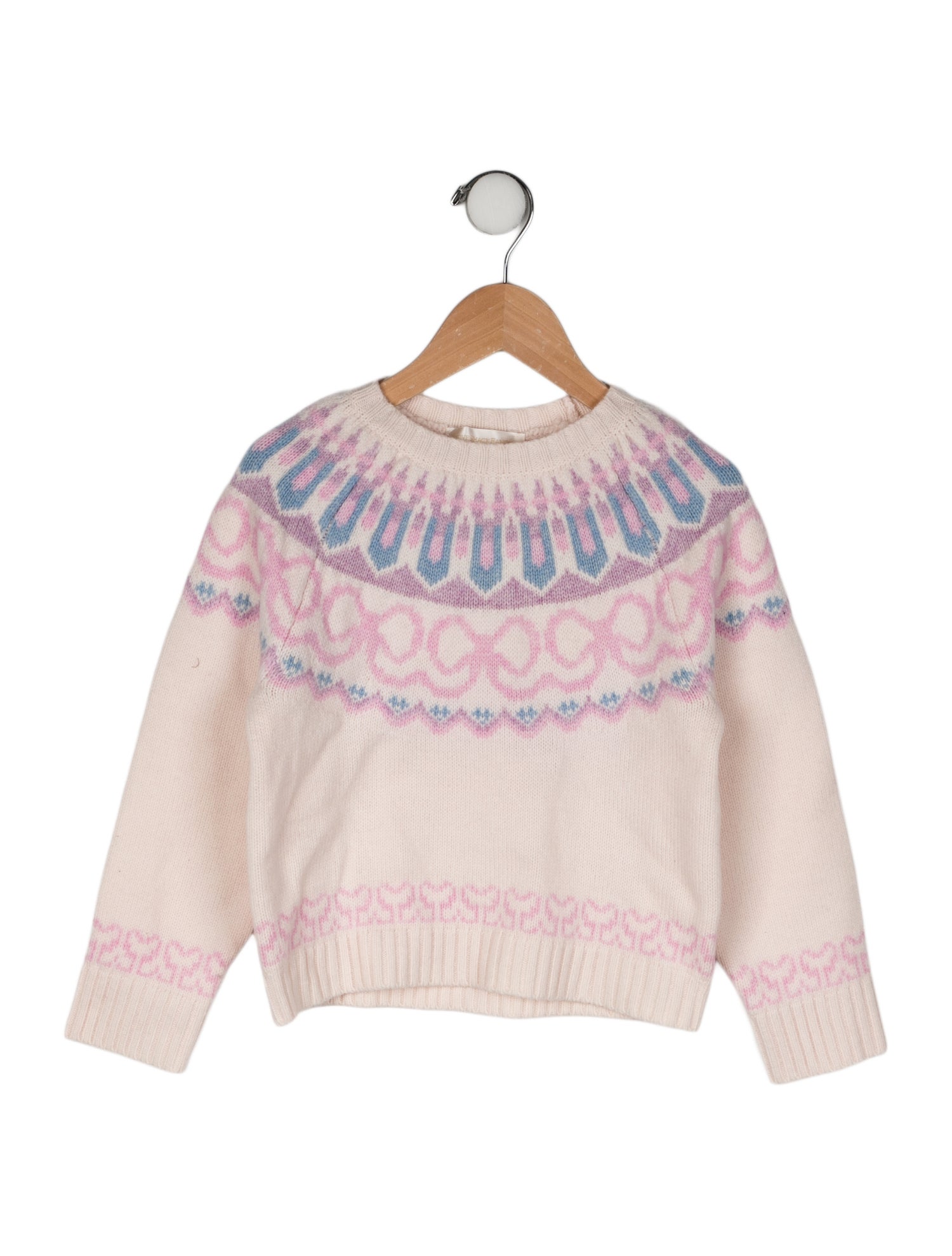 LoveShackFancy Girls' Patterned Woven Sweater
