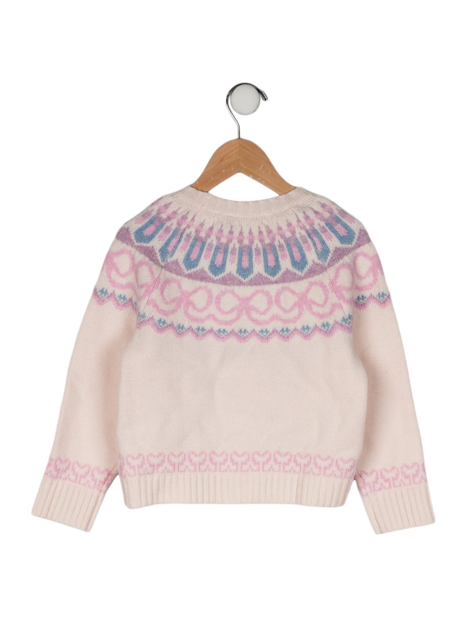 LoveShackFancy Girls' Patterned Woven Sweater