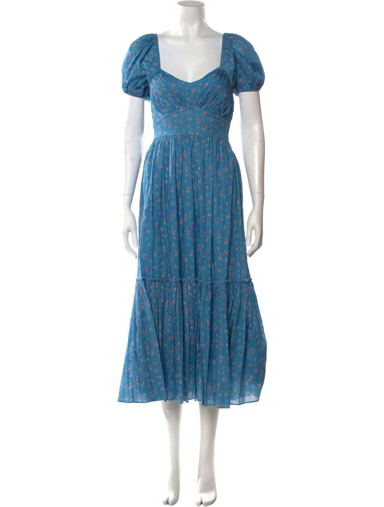 LoveShackFancy Floral Print Long Dress