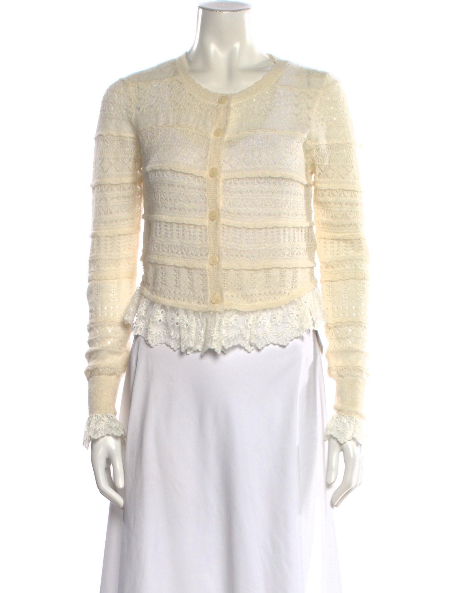 LoveShackFancy Striped Scoop Neck Sweater