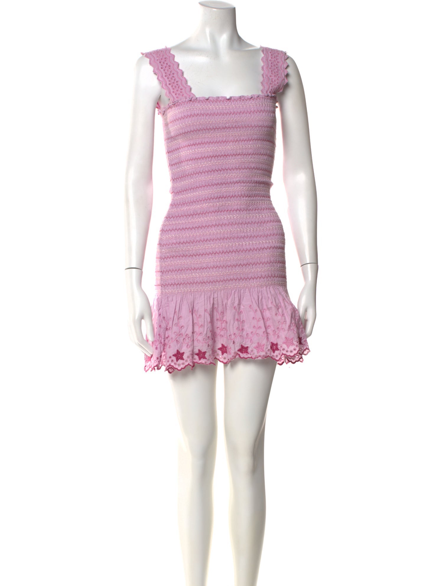 LoveShackFancy Striped Mini Dress