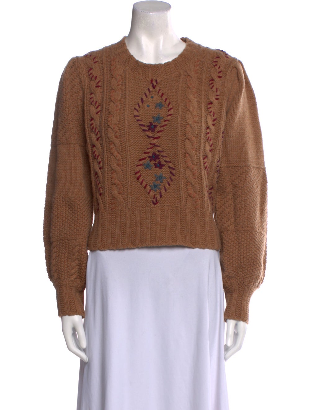 LoveShackFancy Patterned Crew Neck Sweater - image 1