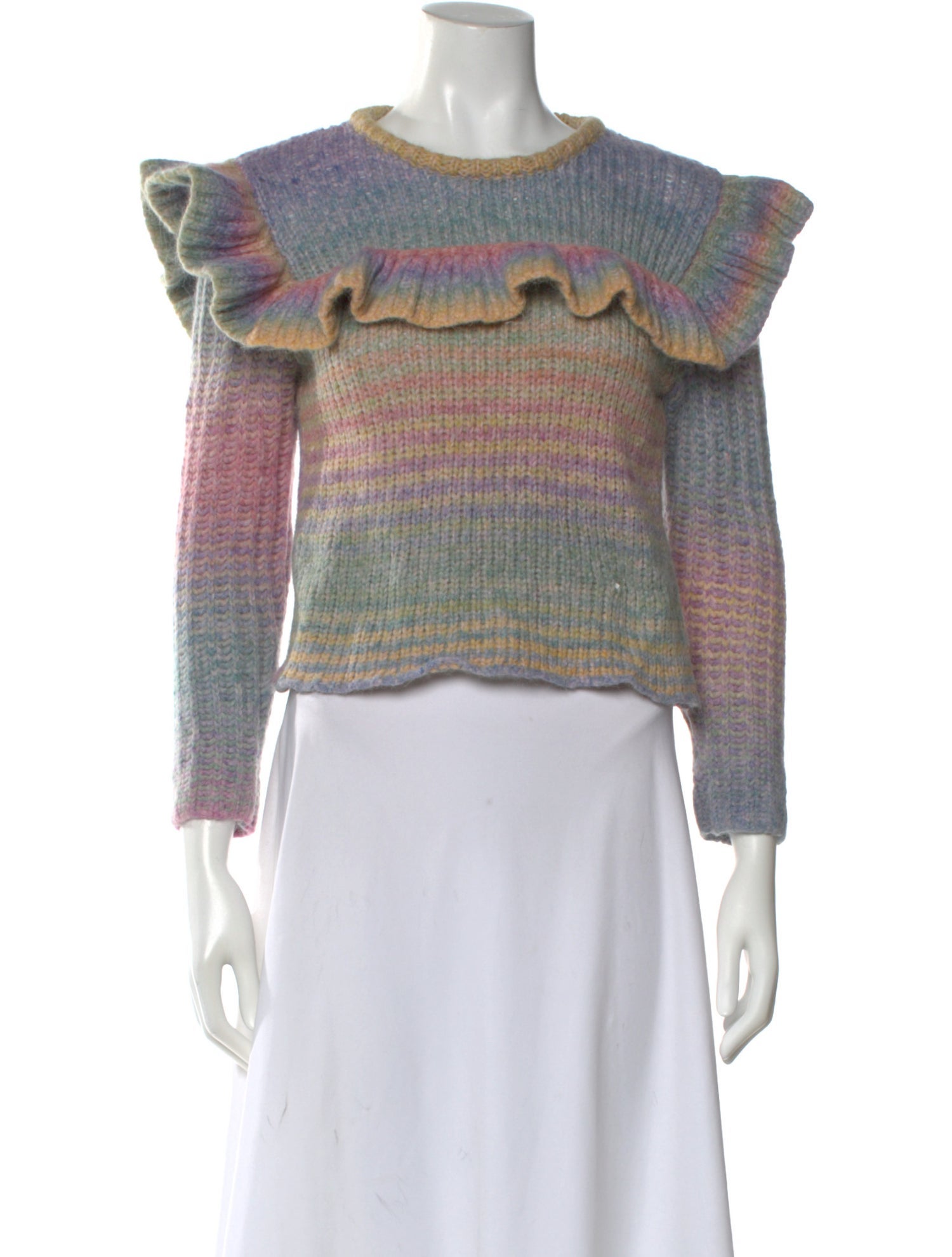 LoveShackFancy Alpaca Printed Sweater