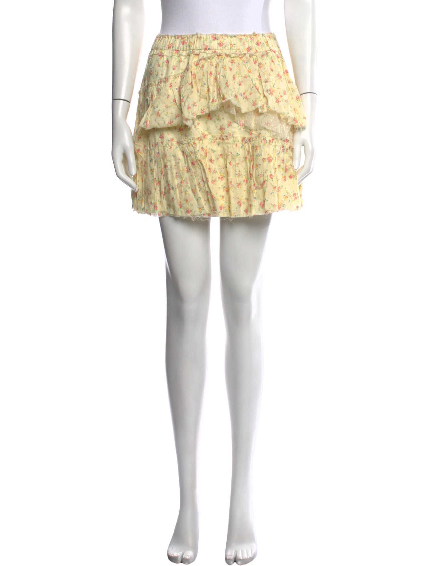 LoveShackFancy Printed Mini Skirt