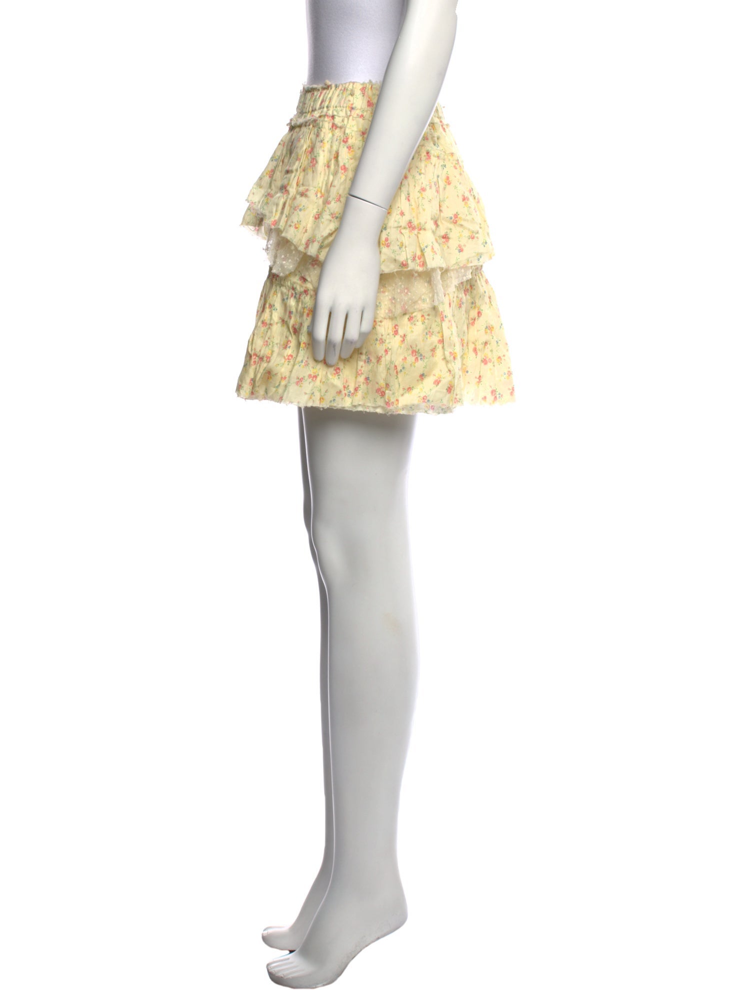 LoveShackFancy Printed Mini Skirt