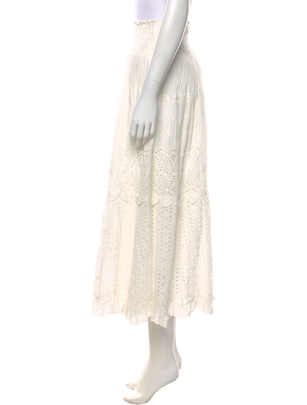 LoveShackFancy Lace Pattern Midi Length Skirt - image 2