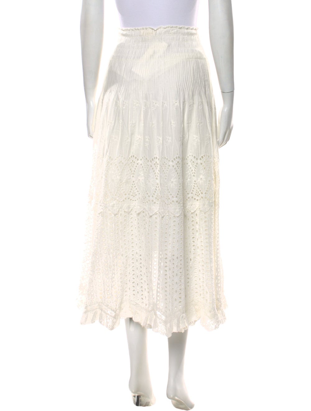 LoveShackFancy Lace Pattern Midi Length Skirt - image 3