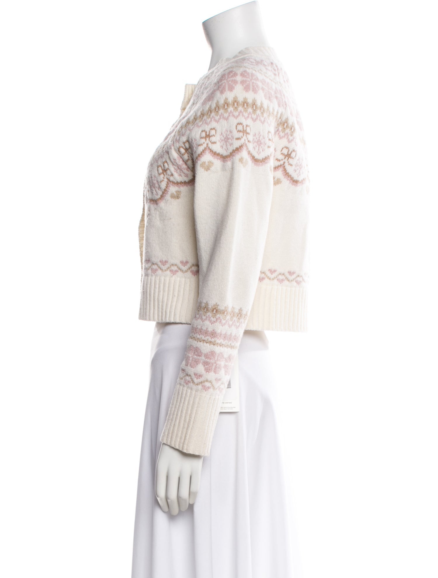 LoveShackFancy Wool Graphic Print Sweater