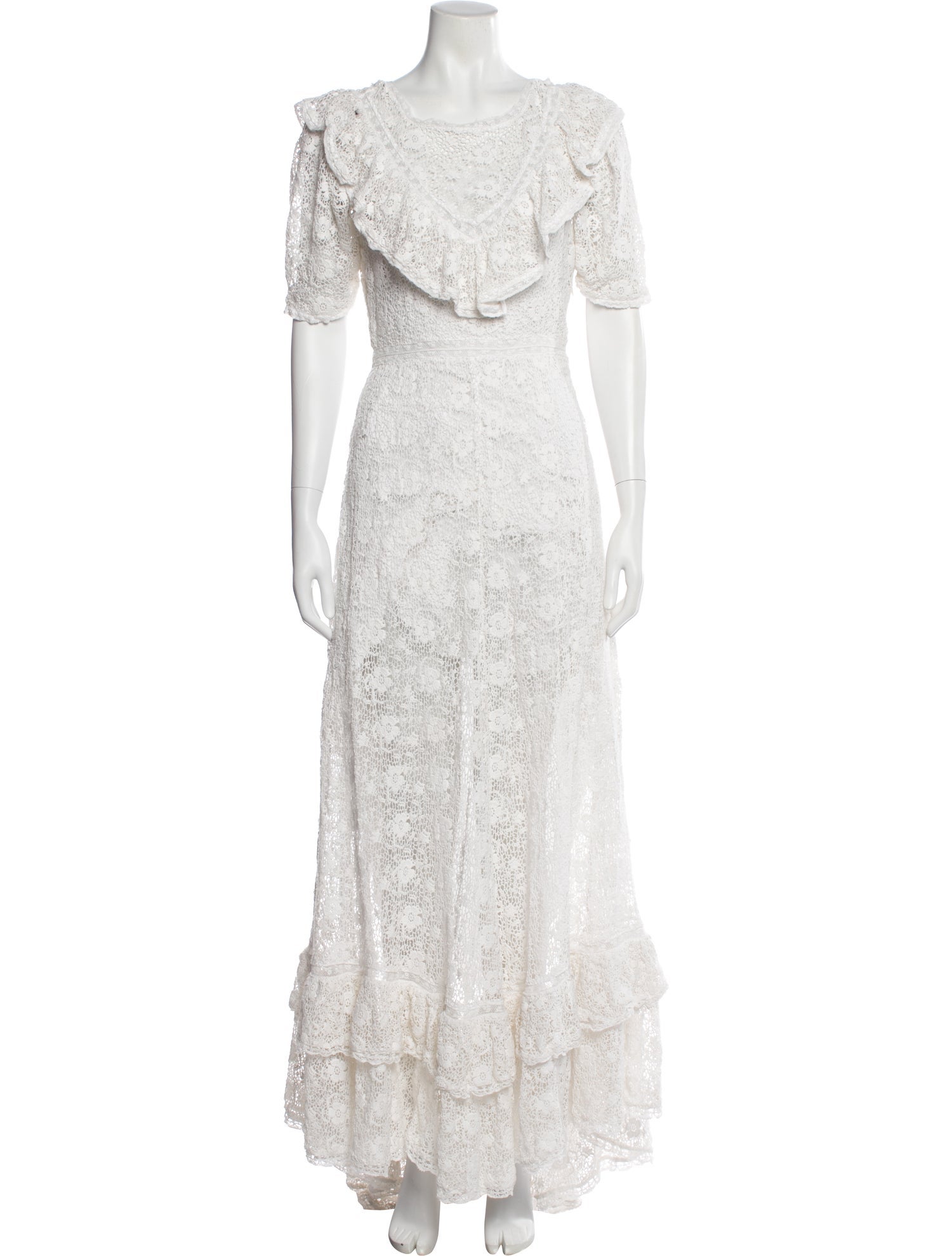LoveShackFancy Lace Pattern Long Dress