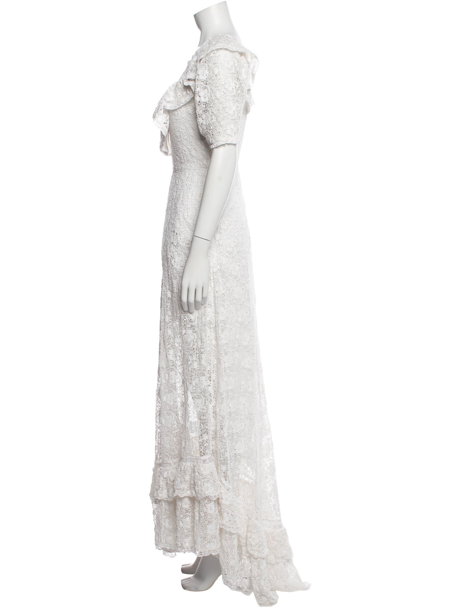 LoveShackFancy Lace Pattern Long Dress