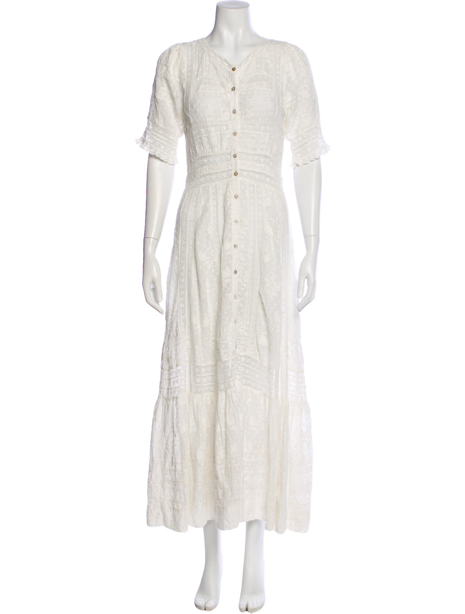 LoveShackFancy V-Neck Long Dress w/ Tags