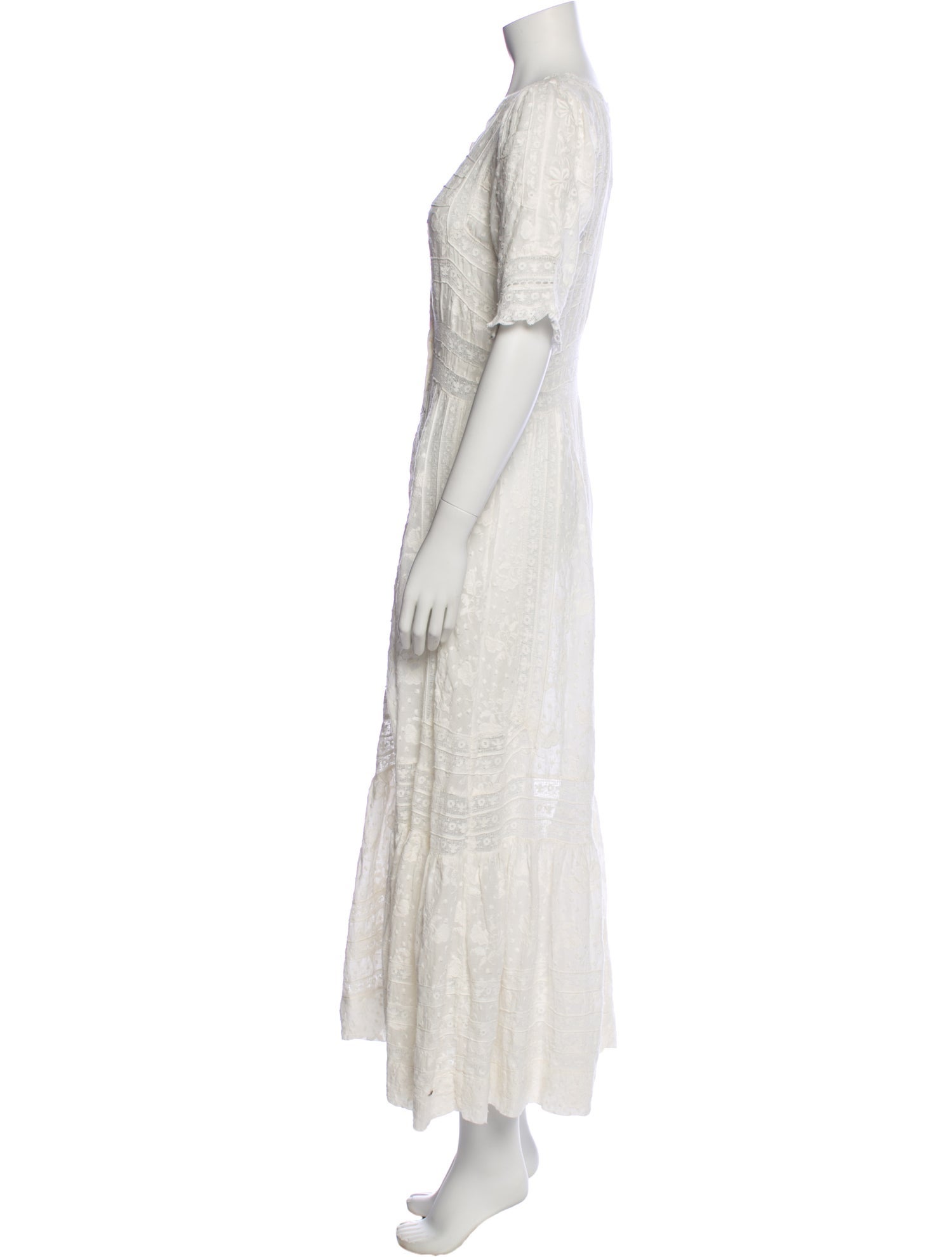 LoveShackFancy V-Neck Long Dress w/ Tags