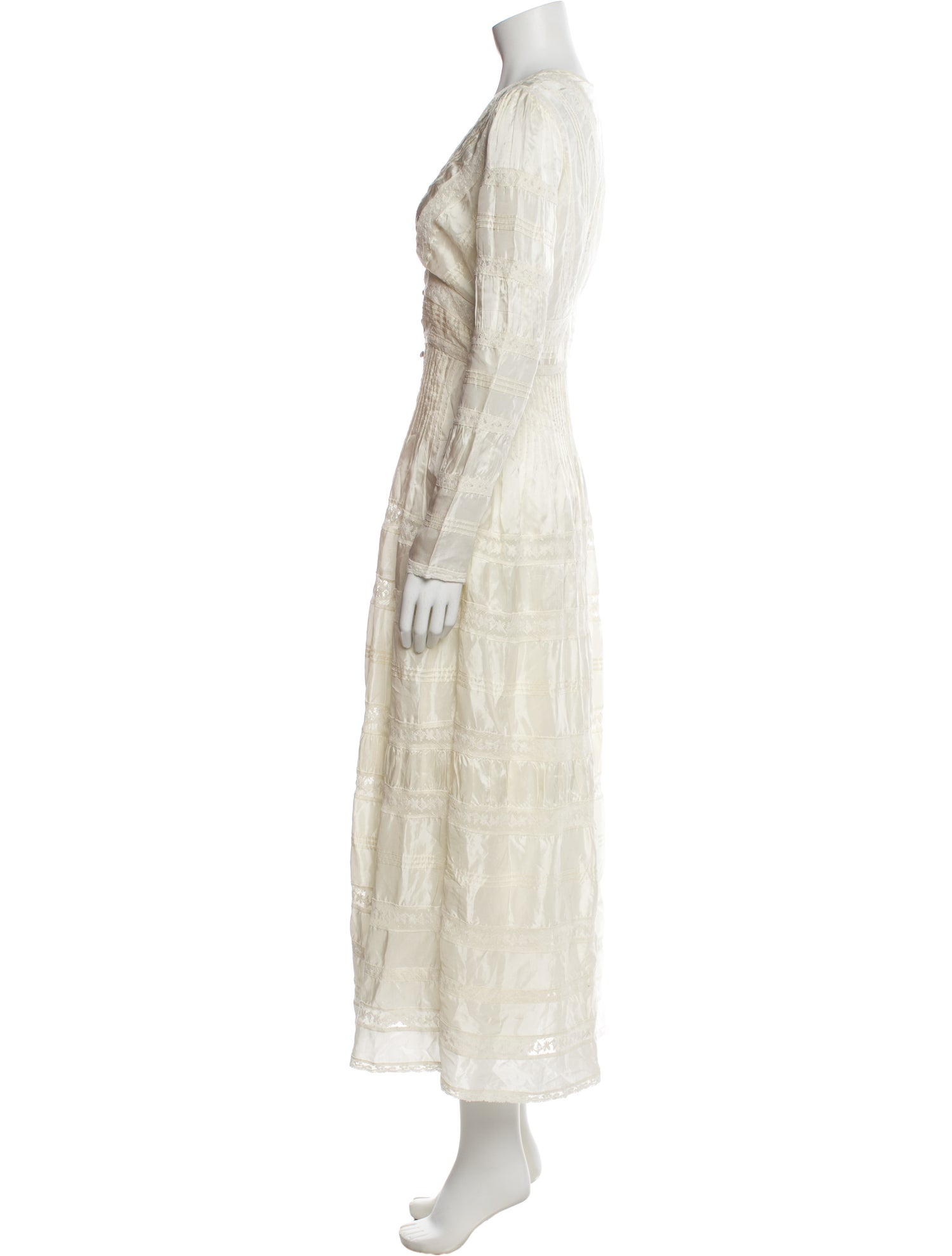 LoveShackFancy V-Neck Long Dress