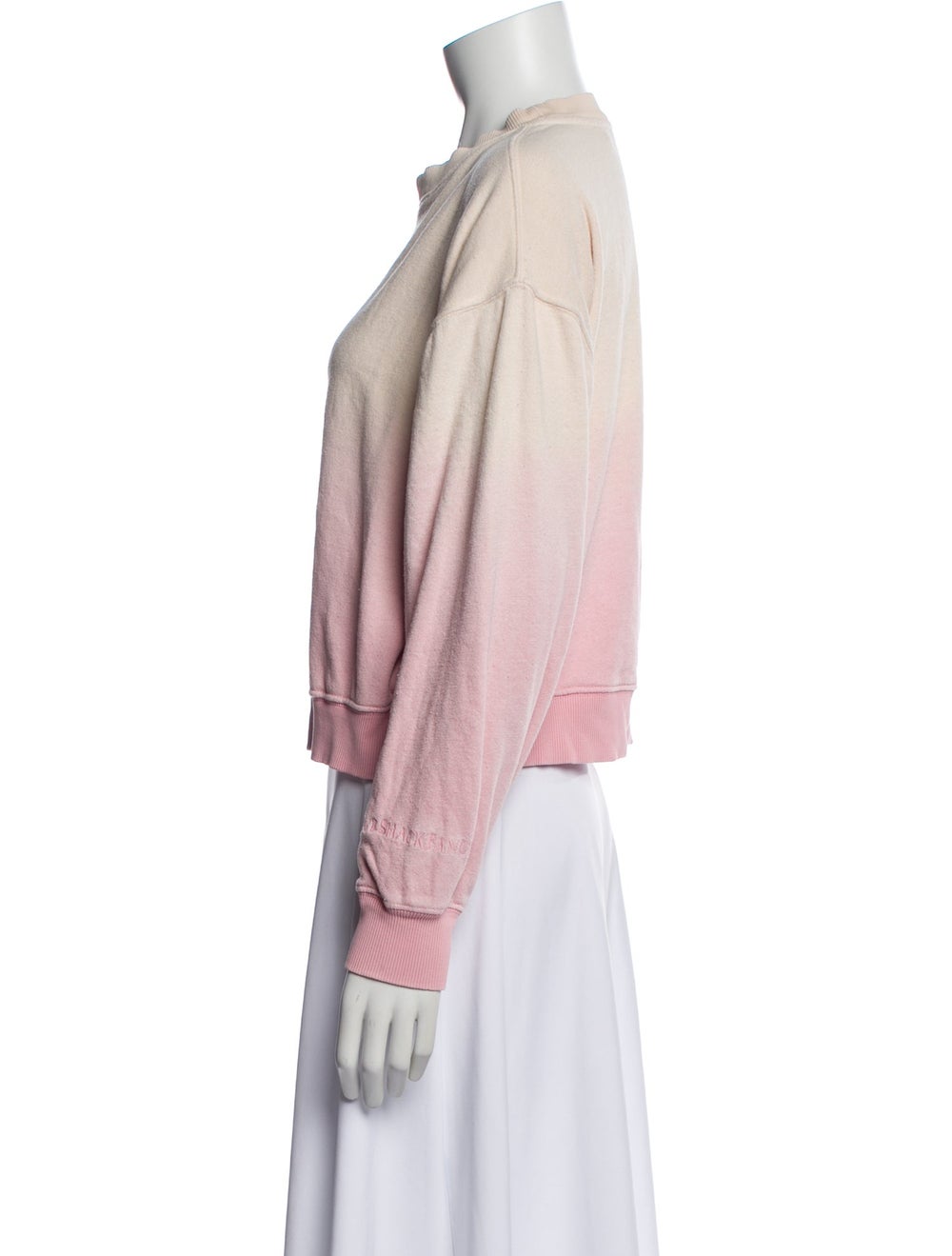 LoveShackFancy Colorblock Pattern Crew Neck Sweat… - image 2