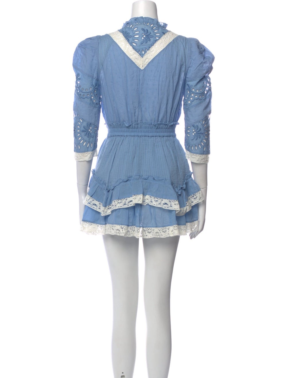 LoveShackFancy Colorblock Pattern Mini Dress - image 3