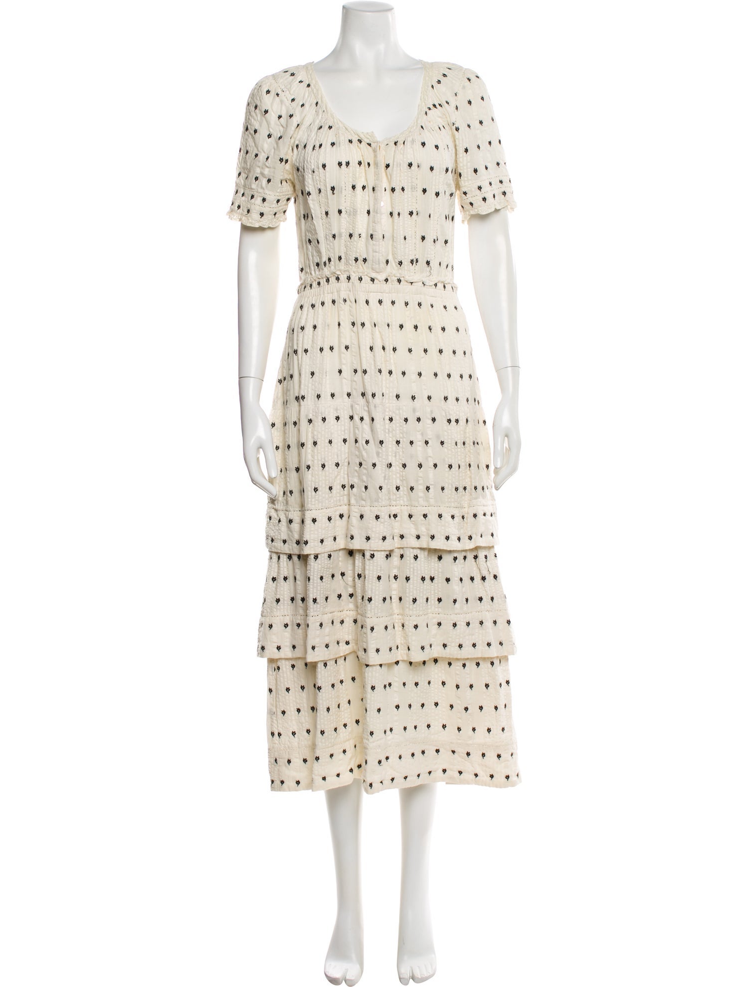 LoveShackFancy Printed Long Dress