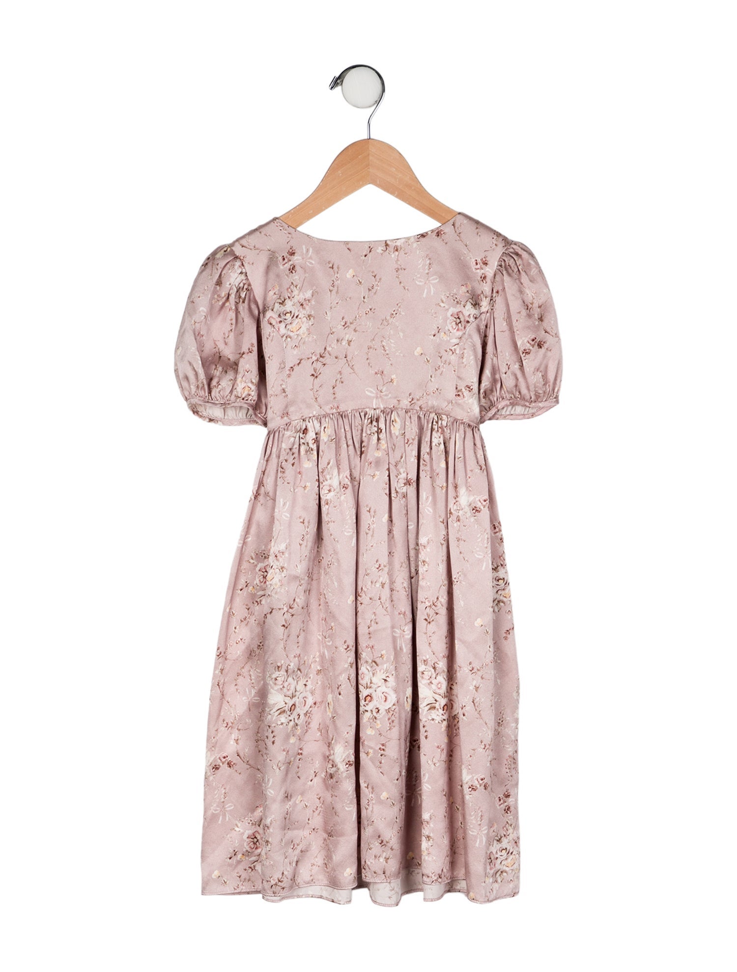 LoveShackFancy Silk Short Sleeve Dress