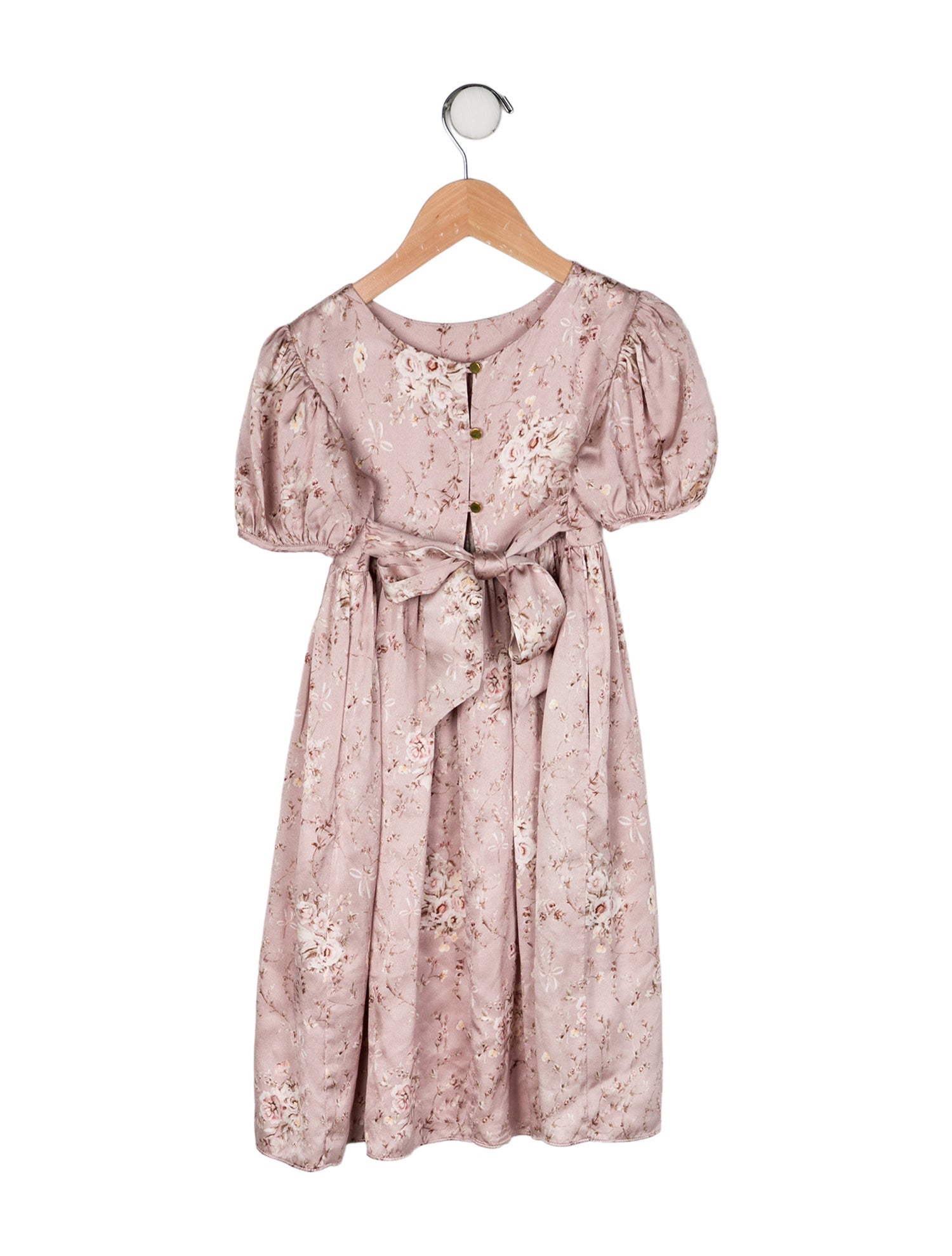 LoveShackFancy Silk Short Sleeve Dress