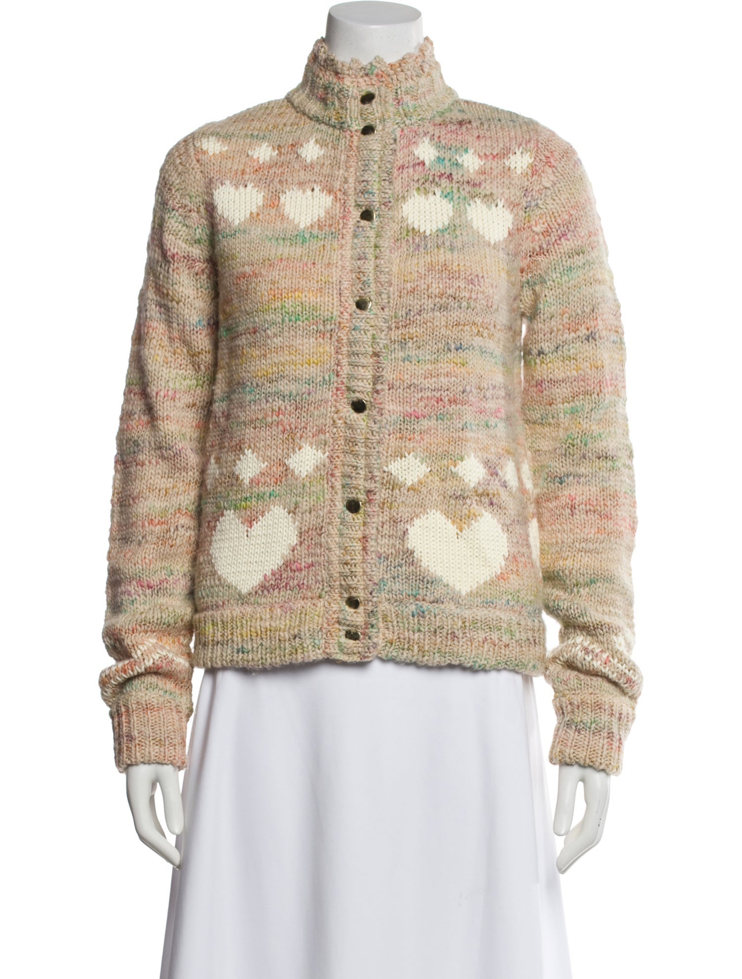 LoveShackFancy Printed Mock Neck Sweater