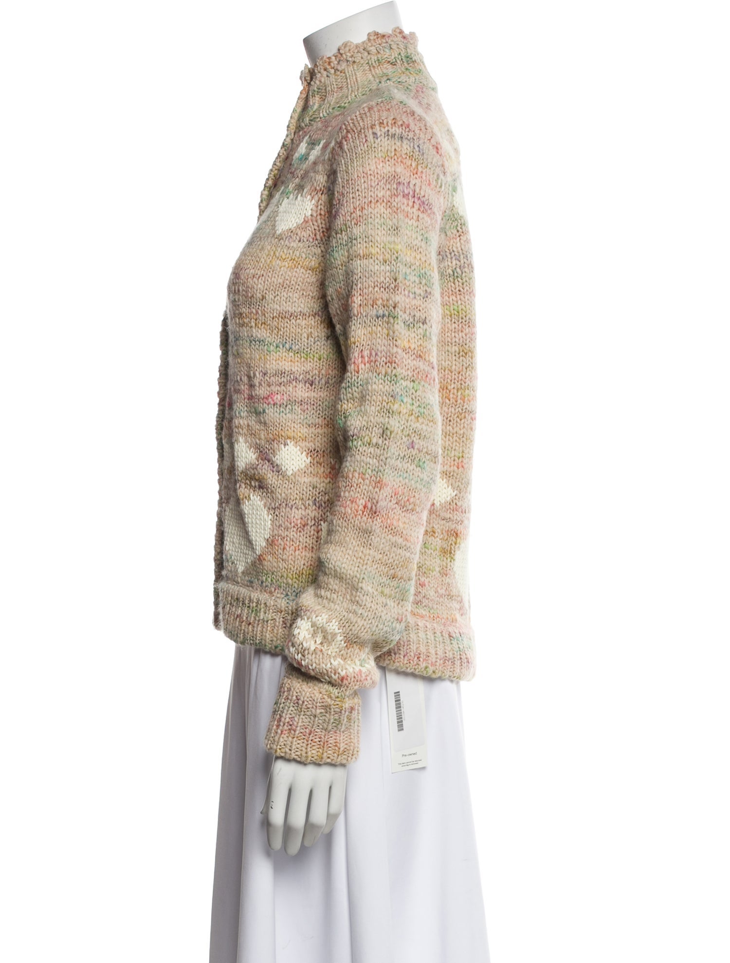 LoveShackFancy Printed Mock Neck Sweater