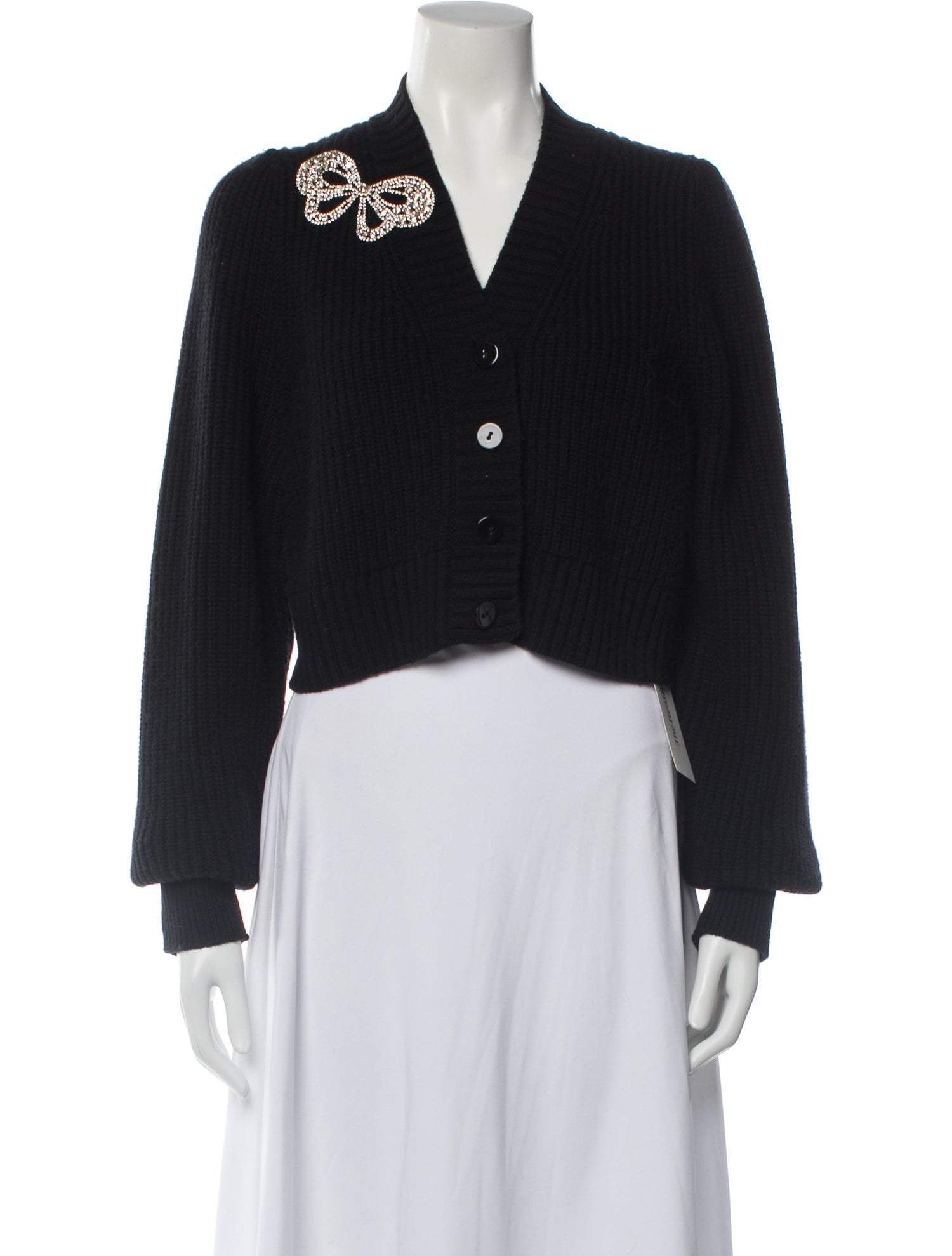 LoveShackFancy Wool V-Neck Sweater