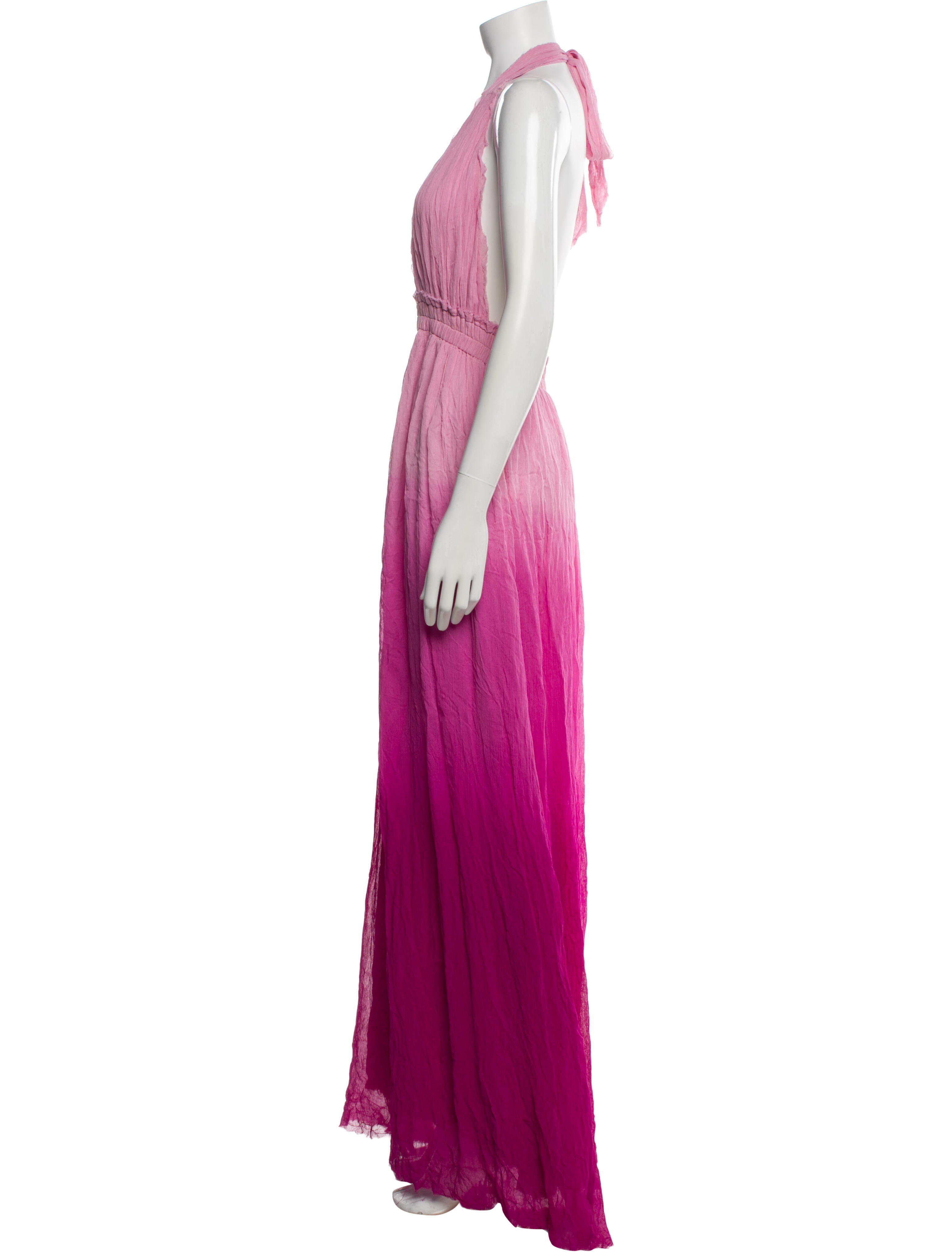 LoveShackFancy V-Neck Long Dress