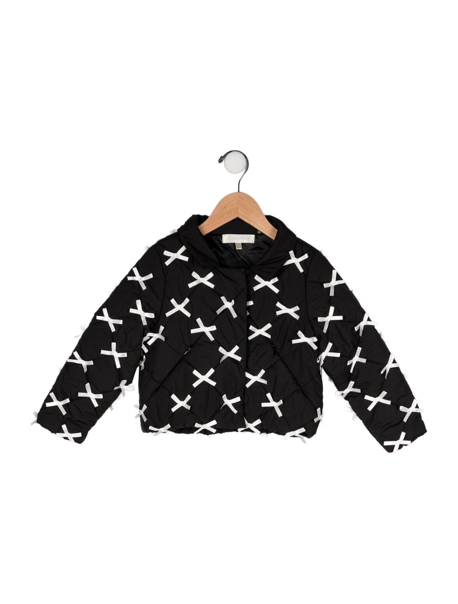 LoveShackFancy Toddler Girls' " Bow " Pattern Down Coat