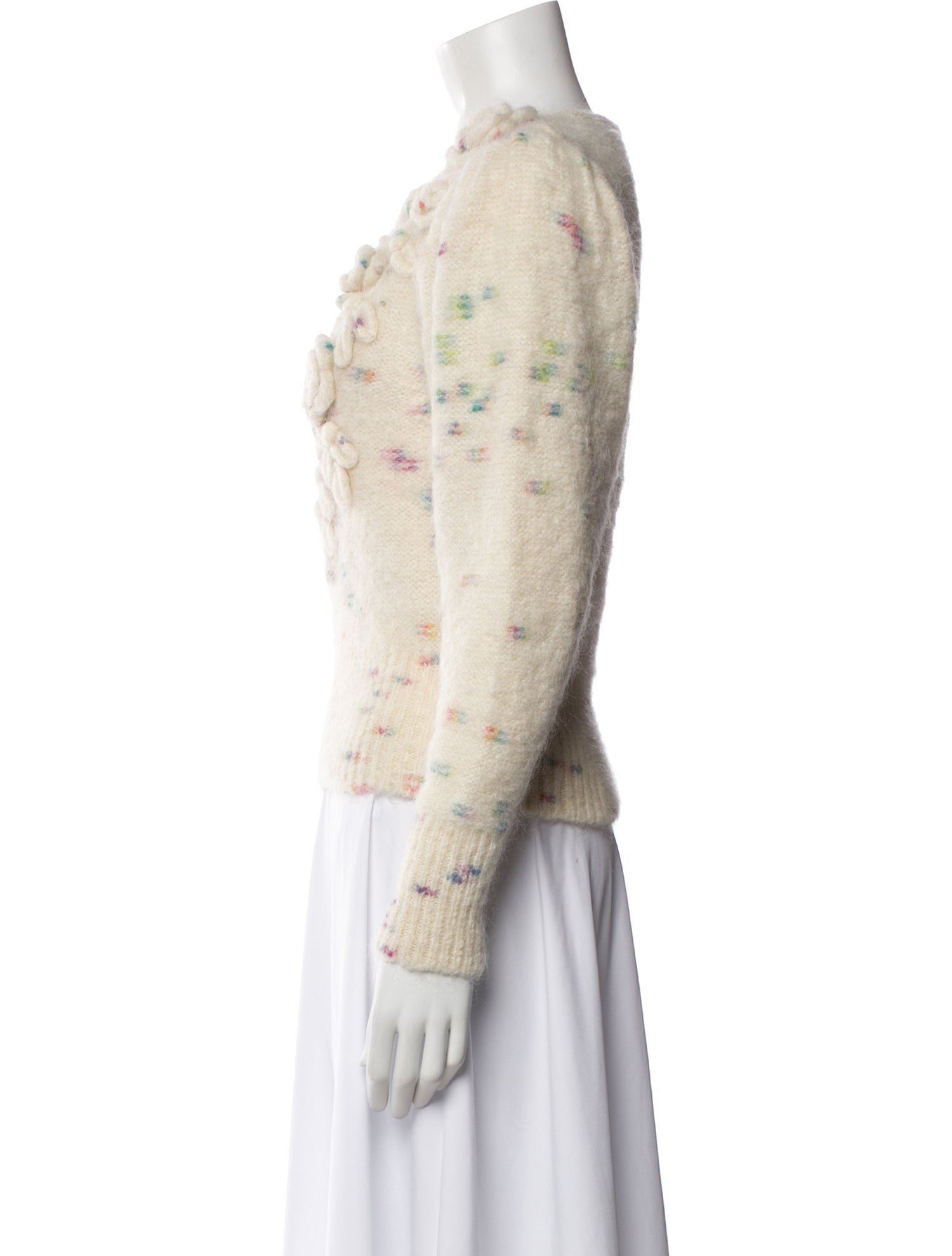 LoveShackFancy Printed Crew Neck Sweater