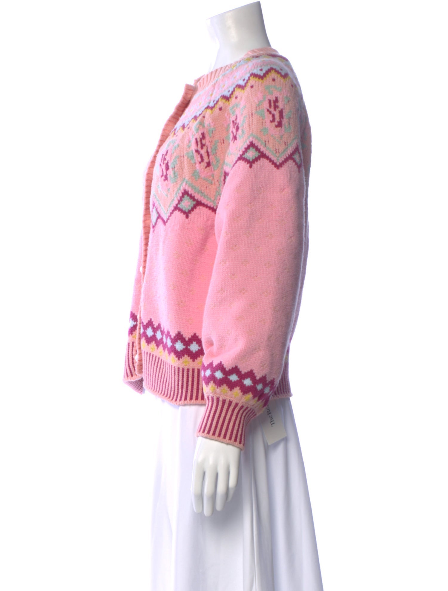 LoveShackFancy Printed Crew Neck Sweater