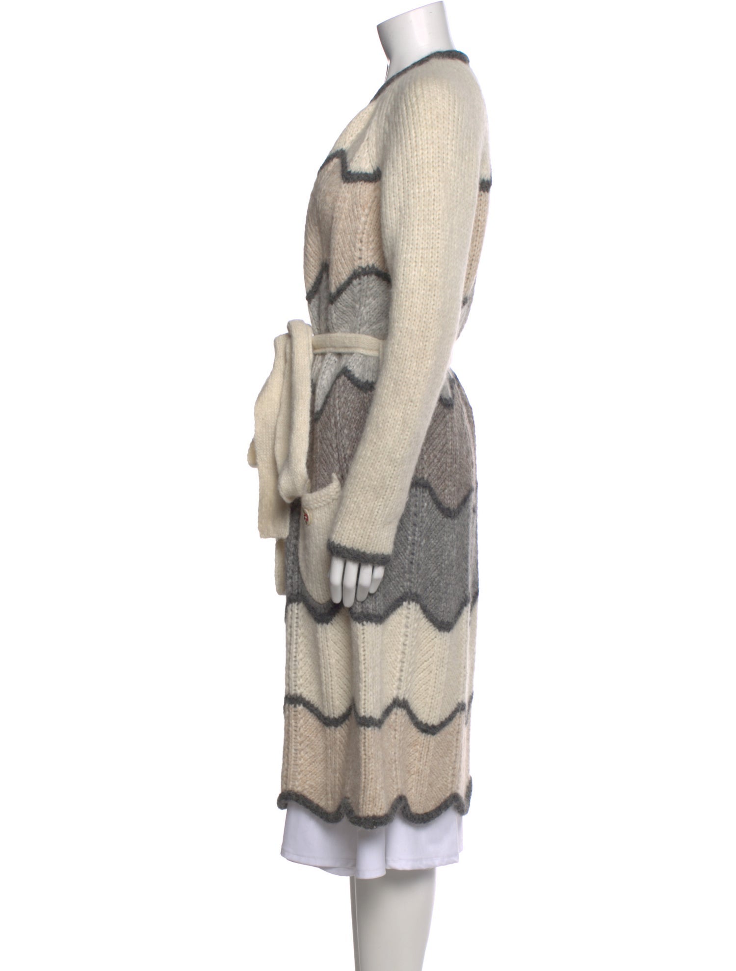 LoveShackFancy Printed V-Neck Sweater