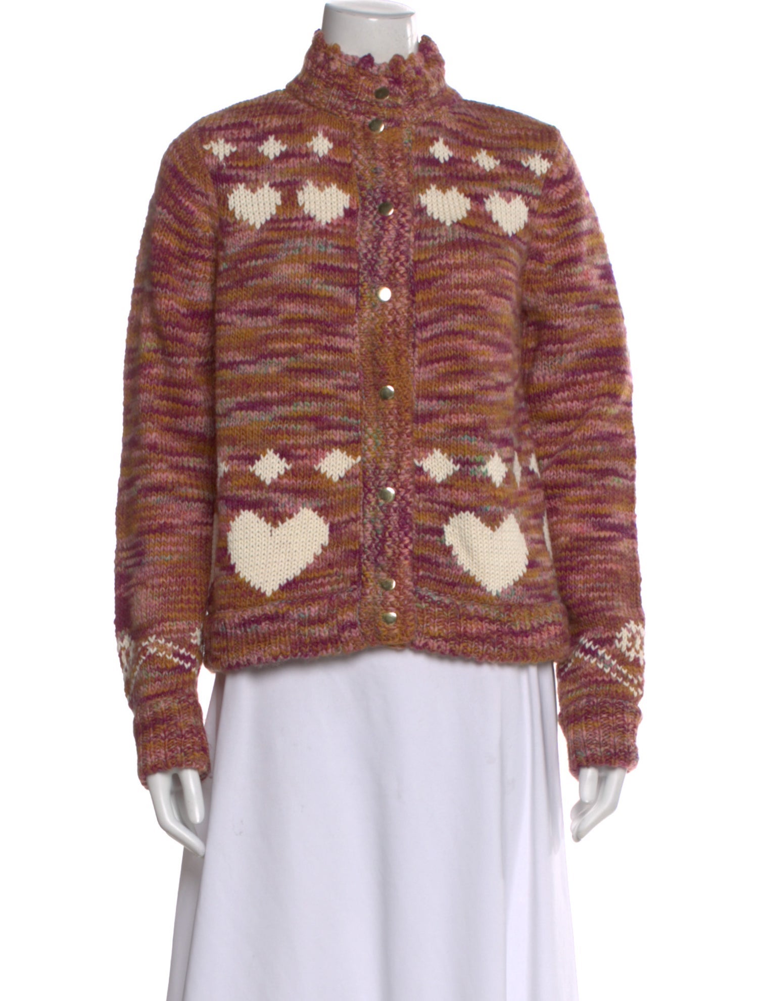 LoveShackFancy Printed Mock Neck Sweater