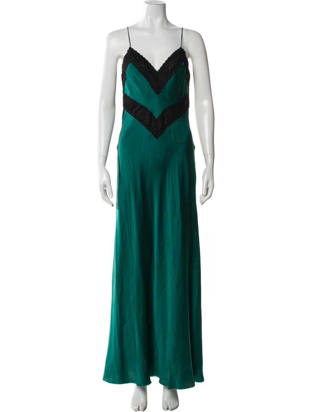 LoveShackFancy Colorblock Pattern Long Dress - image 1