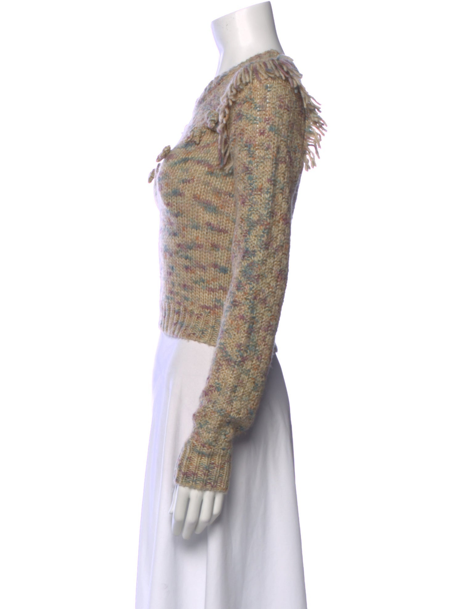 LoveShackFancy Printed Crew Neck Sweater