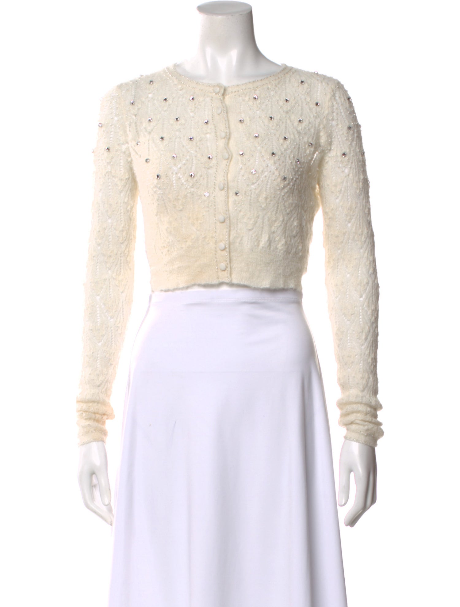 LoveShackFancy Printed Scoop Neck Sweater