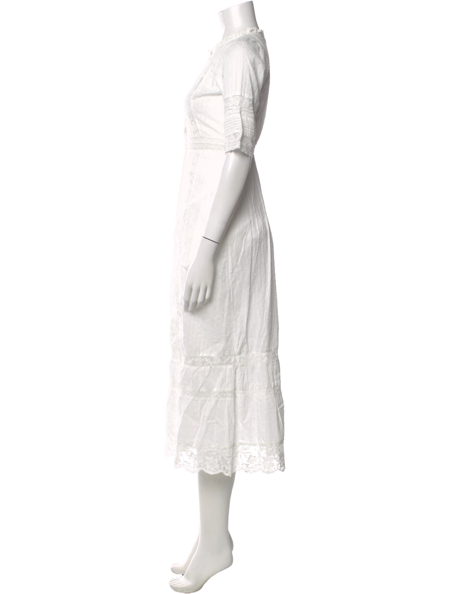 LoveShackFancy Crew Neck Long Dress