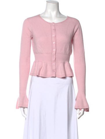 Pre-owned Loveshackfancy Merino Wool Scoop Neck Sweater In Pink