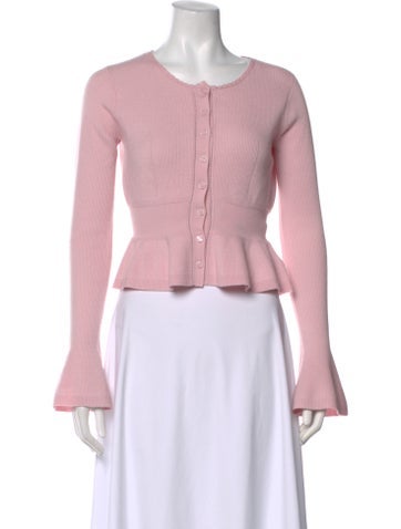 Pre-owned Loveshackfancy Merino Wool Scoop Neck Sweater In Pink