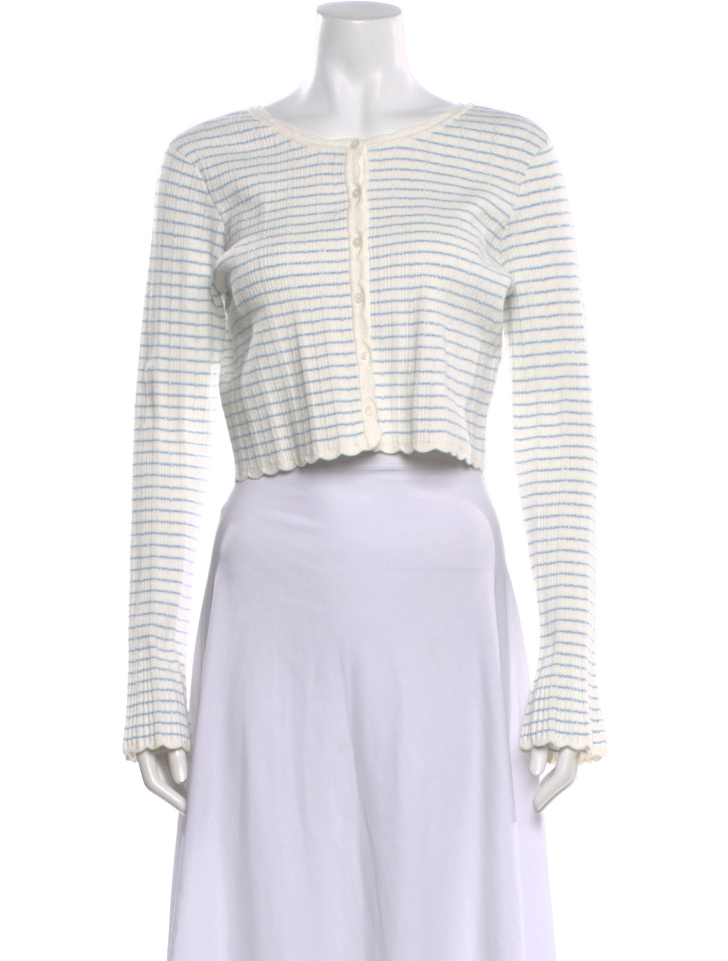 LoveShackFancy Striped Scoop Neck Sweater