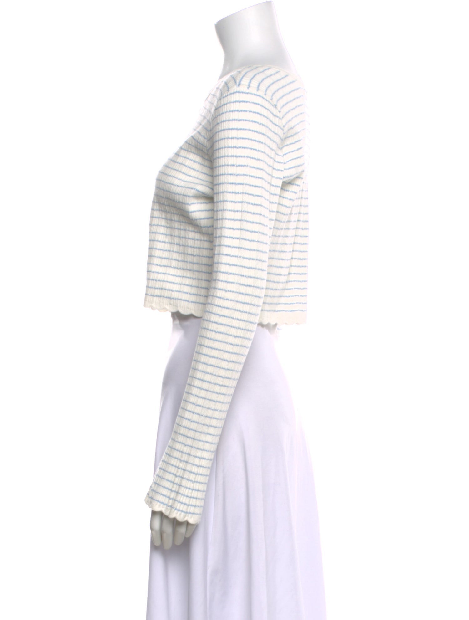 LoveShackFancy Striped Scoop Neck Sweater