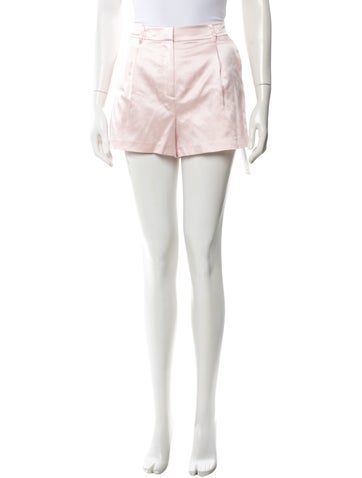 Pre-owned Loveshackfancy Silk Mini Shorts W/ Tags In Pink