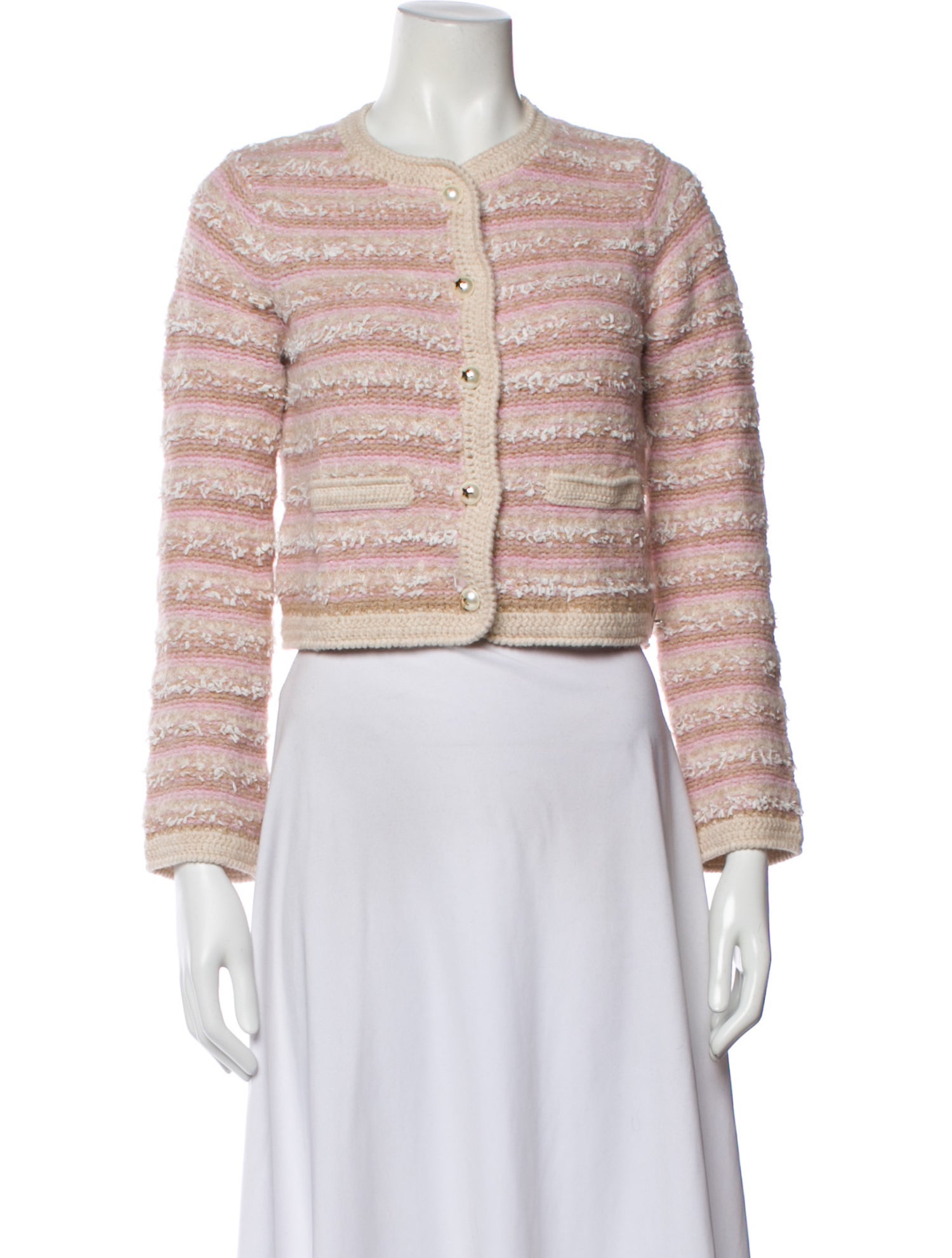 LoveShackFancy Striped Crew Neck Sweater