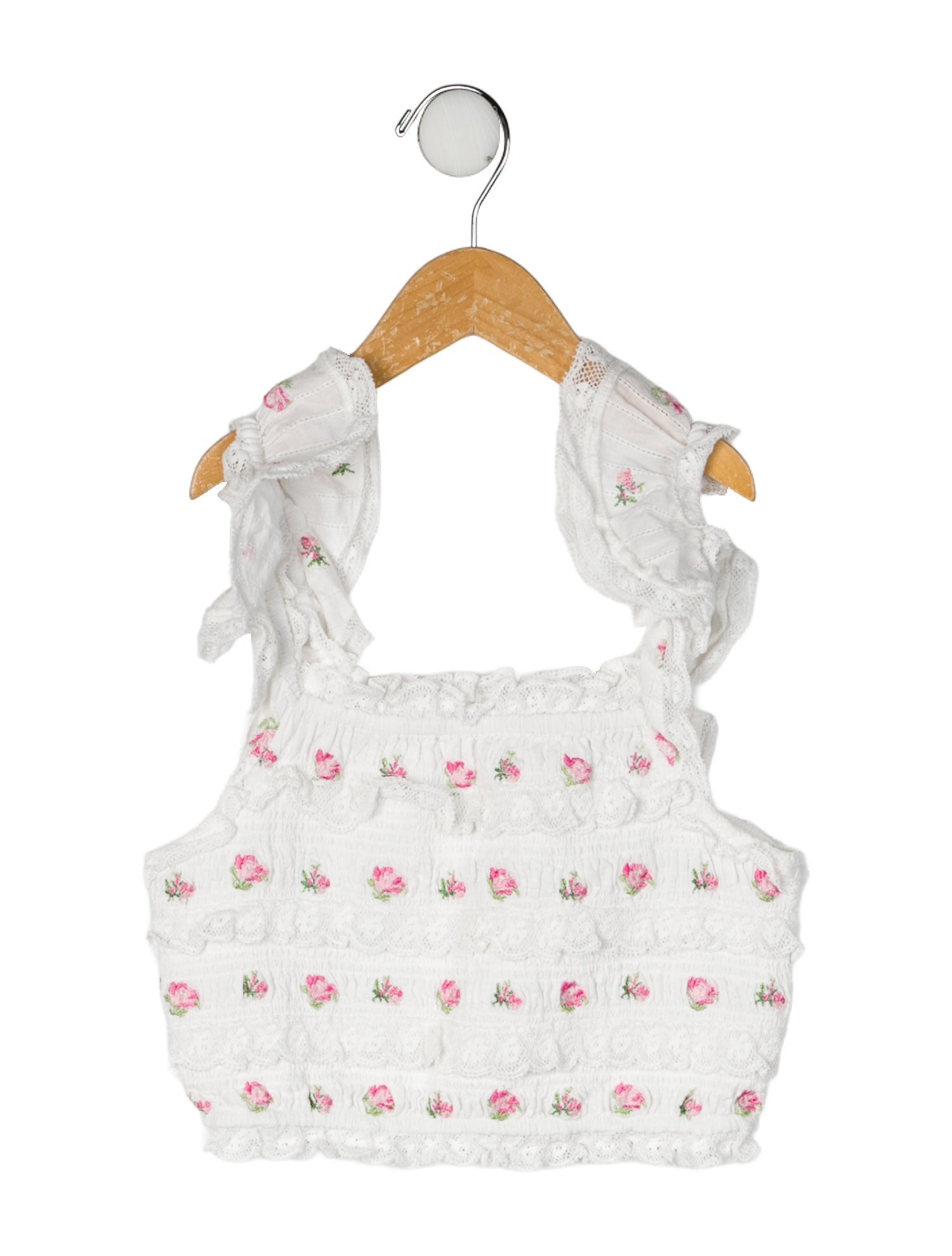 LoveShackFancy Lace Accent Top