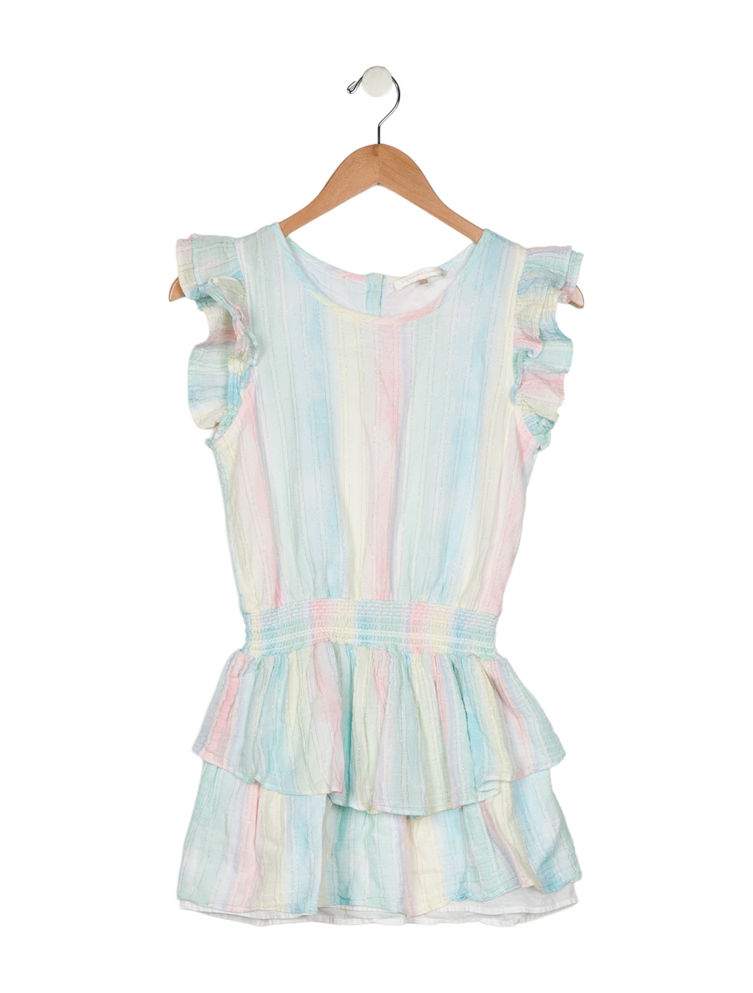 LoveShackFancy Girls Sleeveless Tricolor Dress