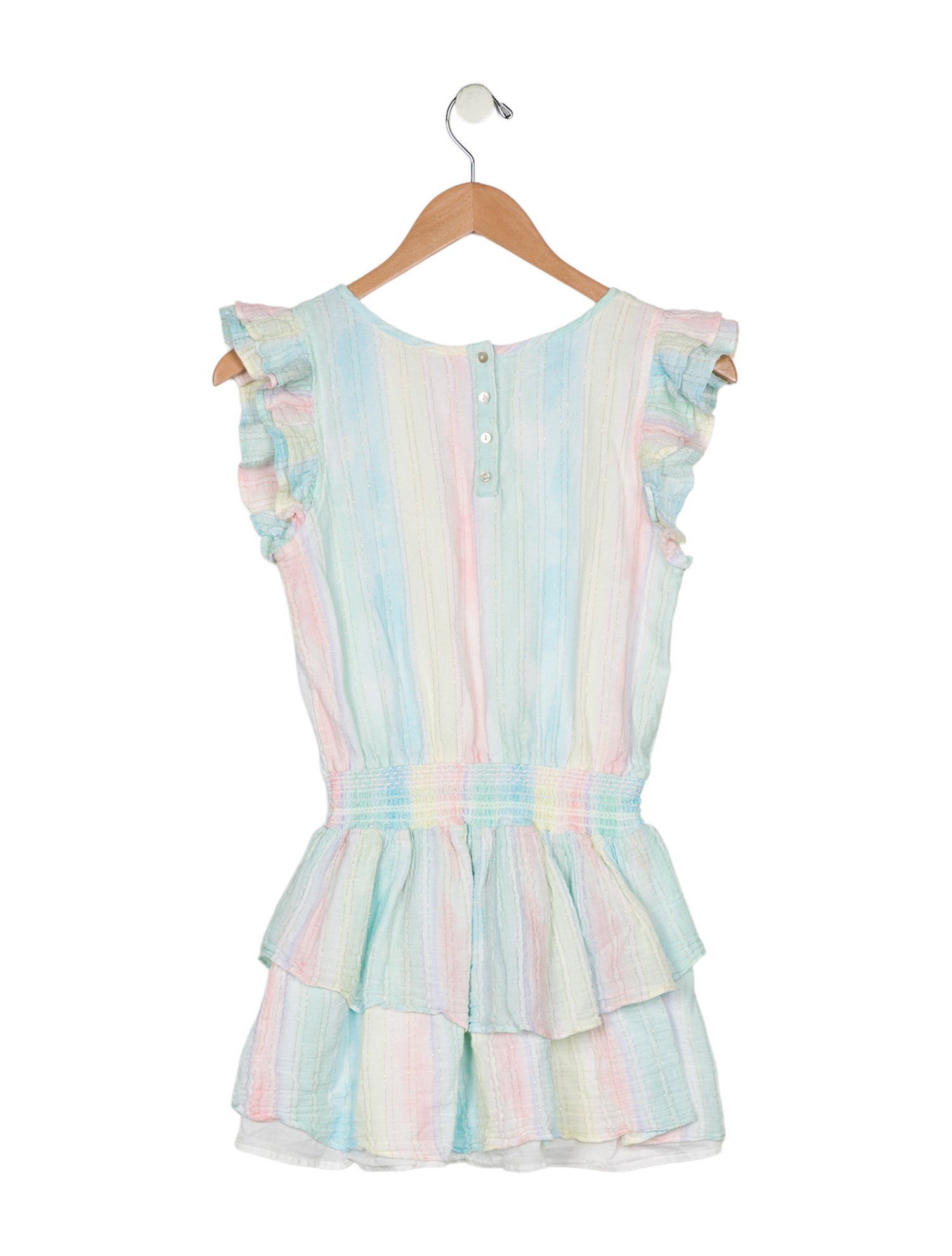 LoveShackFancy Girls Sleeveless Tricolor Dress